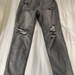 Eunina Rocky Super High-Rise Boyfriend Gray Jeans Back Size 7/28 EUC